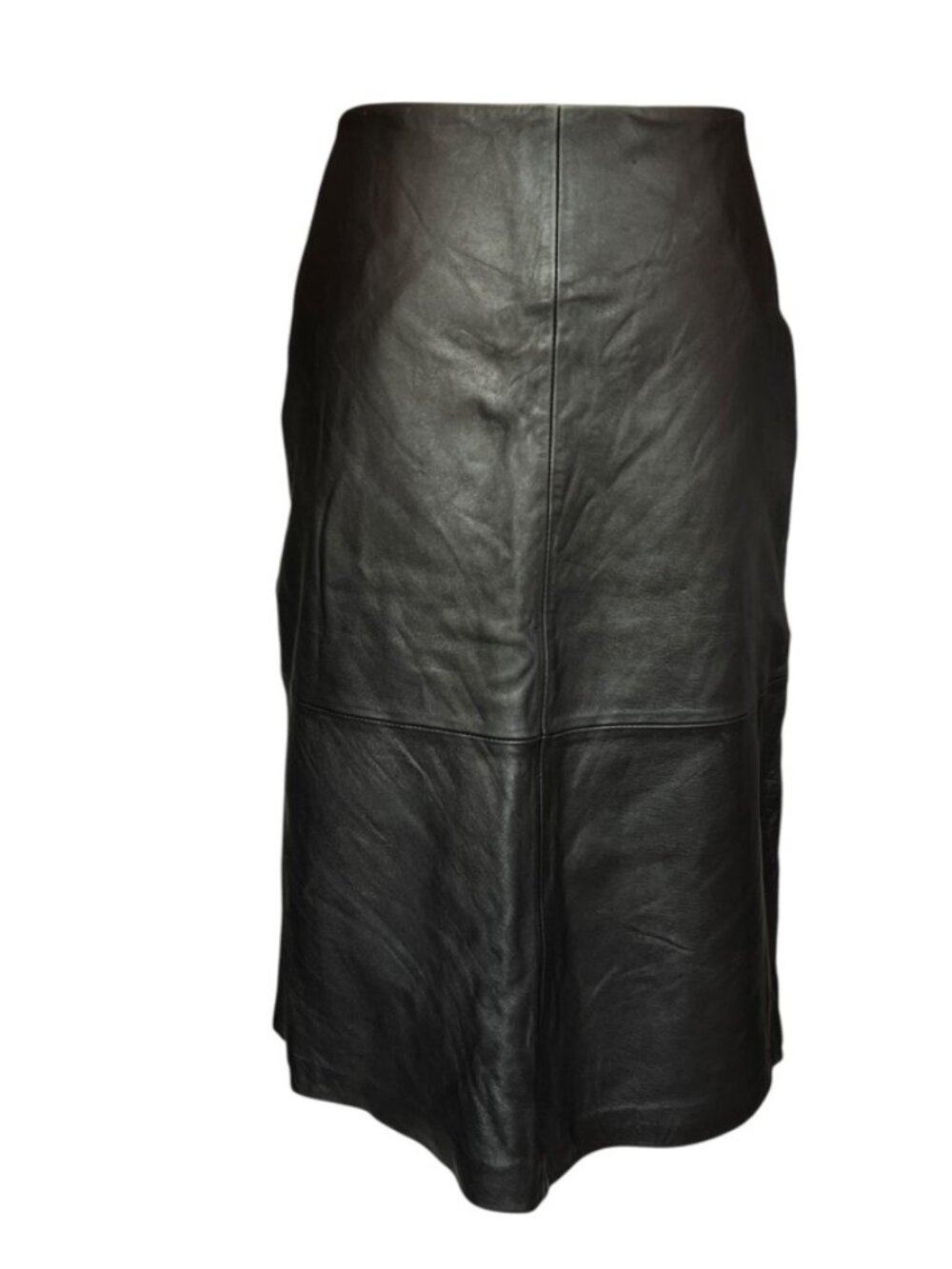Vintage 1999 Gap Genuine Leather Pencil Skirt, Black, Size 4